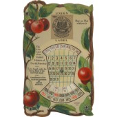 UNION LABEL THE UNITED HATTERS OR NORTH AMERICA celluloid calendar