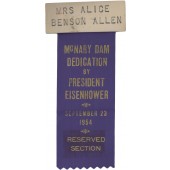 McNARY DAM DEDICATION BY PRESIDENT EISENHOWER SEPTEMBER 23 1954