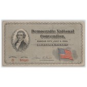 Democratic National Convention, KANSAS CITY, JULY 4, 1900 DELEGATE'S TICKET