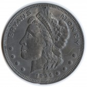 BRYAN'S MONEY 1896 / BRYAN'S IDEA OF COINAGE 16 TO 1 ABER NIT