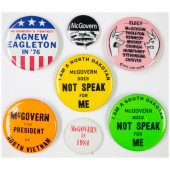 7 different anti-McGovern pinback buttons 1972