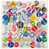 Collection of 139 different McGovern pinback buttons 1972