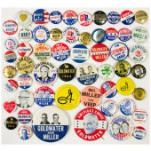 Collection of 56 different Goldwater pinback buttons