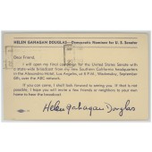 HELEN GAHAGAN DOUGLAS - Democratic Nominee for U.S. Senator...