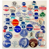 Eugene McCarthy pinback buttons - 42 different