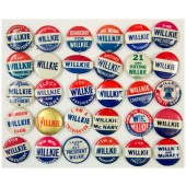Group of 30 different Willkie pinback buttons