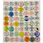 Collection of 56 different Willkie anti-FDR slogan buttons