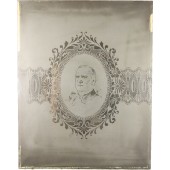 Large McKinley memorial glass door panel