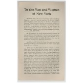 To the Men and Women of New York...VOTE "YES" ON THE WOMAN SUFFRAGE AMENDMENT NOV. 2nd