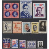 Group of 16 campaign stamps 1940-1972