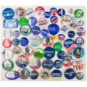 Collection of 112 different Mondale buttons