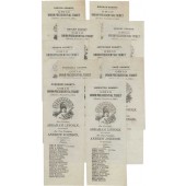 Group of 10 Lincoln & Johnson Ohio Electors tickets