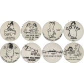 Herb Gardner pinback group (8)