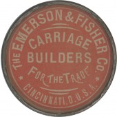THE EMERSON & FISHER CO. CARRIAGE BUILDERS pocket mirror