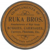 RUKA BROS. BUGGIES, CARRIAGES... pocket mirror
