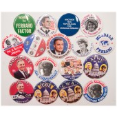 35 different large Mondale & Ferraro pinbacks