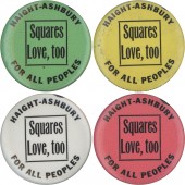 HAIGHT-ASHBURY FOR ALL PEOPLES Squares Love, too (set of 4)