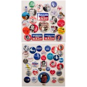 Gary Hart pinback collection - 58 different