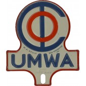 UMWA CIO auto license attachment