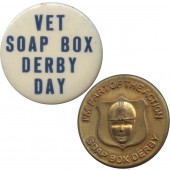 2 Soap Box Derby pinbacks