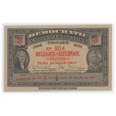 DEMOCRATIC NATIONAL CONVENTION CHICAGO 1932 DELEGATE OR ALTERNATE