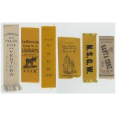 Group of 6 different Native Sons of the Golden West ribbons
