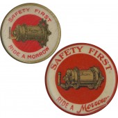 Group of 2 Morrow bicycle brake pinbacks