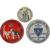 Group of 3 JUNIOR HUMANE SOCIETY pinbacks