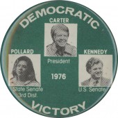 DEMOCRATIC VICTORY 1976 CARTER - POLLARD - KENNEDY