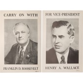 CARRY  ON WITH FRANKLIN D. ROOSEVELT / FOR VICE PRESIDENT HENRY A. WALLACE