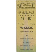 GOLDEN GATE INTERNATIONAL EXPOSITION 1940 WILLKIE VOLUNTEERS DAY