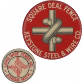 Group of 2 WIRE FENCE pinbacks