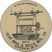 STANCHOINS GLOR BROS. & WILLIS MFG. CO. pocket mirror