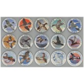 Set of 15 DUCKS UNLIMITED pinbacks 1976-1990