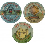 Group of 3 PACIFIC ELECTRIC RAILWAY pinbacks
