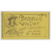 S.F. CODY CHAMPION CAVALIER French Wild West Show Ticket