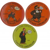 Group of 3 JUST KIDS SAFETY CLUB pinbacks