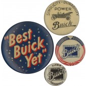 Group of four BUICK pinbacks