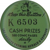 Keep this Button! (Krazy Kat) LOS ANGELES EVENING HERALD & EXPRESS