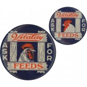 Group of 2 VITALITY FEEDS pinbacks