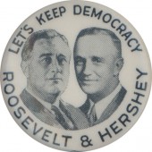 LET'S KEEP DEMOCRACY  ROOSEVELT & HERSHEY