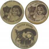 Group of 3 BUSTER BROWN SHOES pinbacks