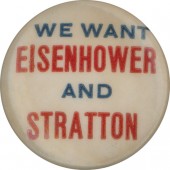 WE WANT EISENHOWER AND STRATTON