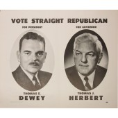 VOTE STRAIGHT REPUBLICAN DEWEY...HERBERT