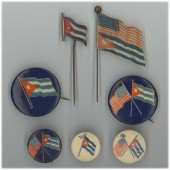 Group of 7 Cuba/U.S. Flag pins
