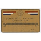 DELEGATE TO DEMOCRATIC NATIONAL CONVENTION CHICAGO - 1940