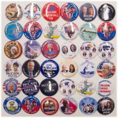Collection 142 different McCain pinbacks 2008