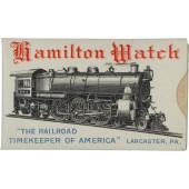 Hamilton Watch "THE RAILROAD TIMEKEEPER OF AMERICA" stamp holder