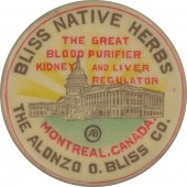 BLISS NATIVE HERBS THE ALONZO O. BLISS CO. MONTREAL CANADA