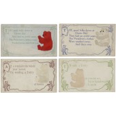 4 Theodore Roosevelt / Teddy Bear postcards